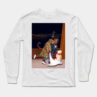 Tigers on the ice rink Long Sleeve T-Shirt